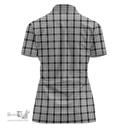 Scottish Wallace Dress Clan Tartan Polo Shirt with Family Crest For Women, Women's Scottish Polo Shirt Scottish Plaid Tartan Plaid - ScotsTee - scotstee.com