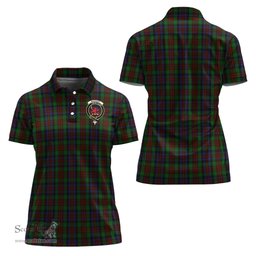 Scottish MacDuff Hunting Clan Tartan Polo Shirt with Family Crest For Women, Women's Scottish Polo Shirt Scottish Plaid Tartan Plaid - ScotsTee - scotstee.com