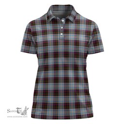 Scottish MacDonald Dress Ancient Clan Tartan Polo Shirt For Women, Women's Scottish Polo Shirt Scottish Plaid Tartan Plaid - ScotsTee - scotstee.com