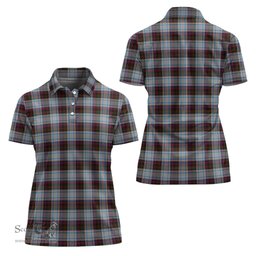 Scottish MacDonald Dress Ancient Clan Tartan Polo Shirt For Women, Women's Scottish Polo Shirt Scottish Plaid Tartan Plaid - ScotsTee - scotstee.com