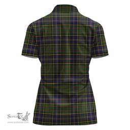 Scottish MacMillan Hunting Modern Clan Tartan Polo Shirt For Women, Women's Scottish Polo Shirt Scottish Plaid Tartan Plaid - ScotsTee - scotstee.com
