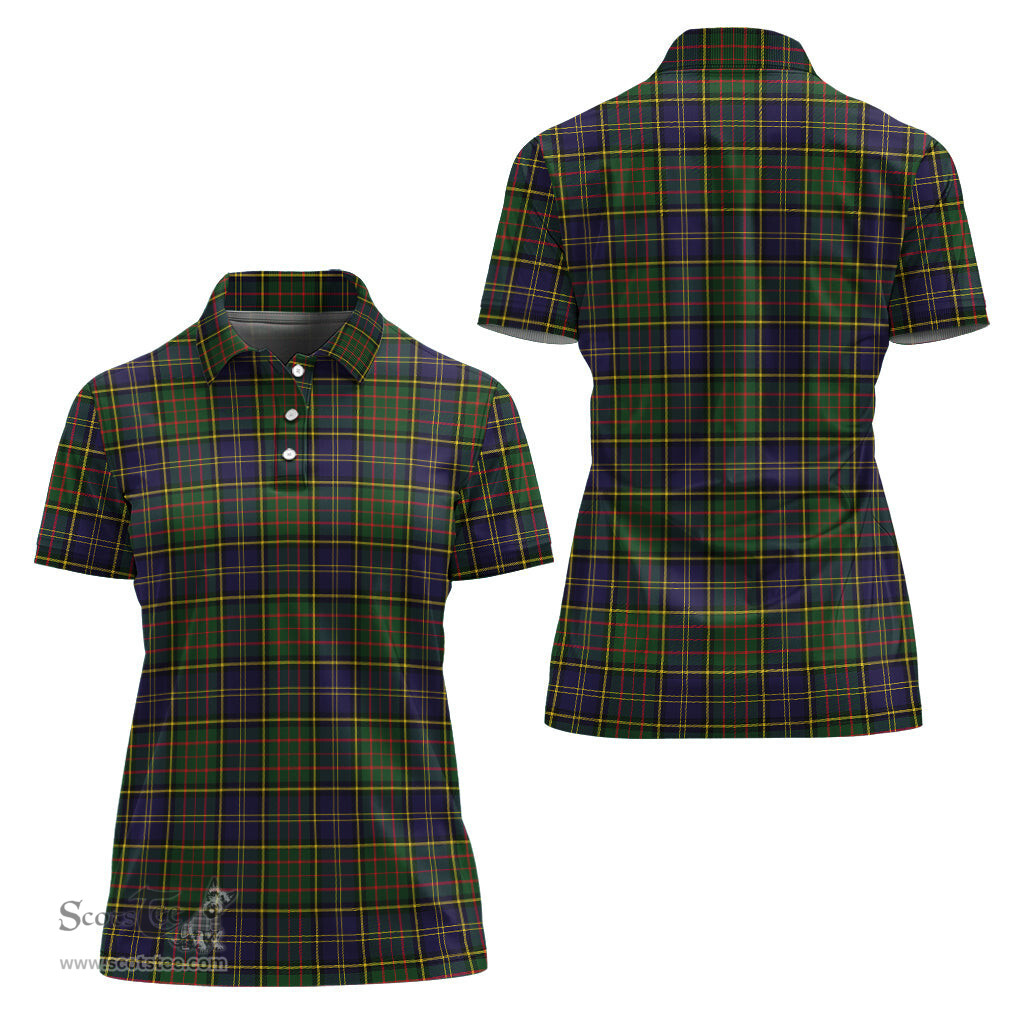 Scottish MacMillan Hunting Modern Clan Tartan Polo Shirt For Women, Women's Scottish Polo Shirt Scottish Plaid Tartan Plaid - ScotsTee - scotstee.com