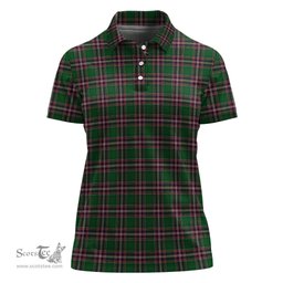 Scottish MacFarlane Hunting Clan Tartan Polo Shirt For Women, Women's Scottish Polo Shirt Scottish Plaid Tartan Plaid - ScotsTee - scotstee.com