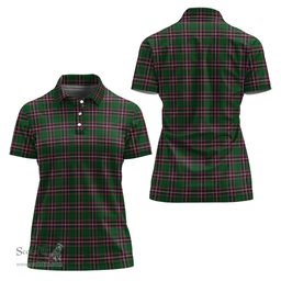 Scottish MacFarlane Hunting Clan Tartan Polo Shirt For Women, Women's Scottish Polo Shirt Scottish Plaid Tartan Plaid - ScotsTee - scotstee.com