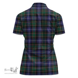 Scottish MacRae Hunting Modern Clan Tartan Polo Shirt with Family Crest For Women, Women's Scottish Polo Shirt Scottish Plaid Tartan Plaid - ScotsTee - scotstee.com