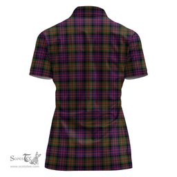 Scottish MacDonald Modern Clan Tartan Polo Shirt with Family Crest For Women, Women's Scottish Polo Shirt Scottish Plaid Tartan Plaid - ScotsTee - scotstee.com