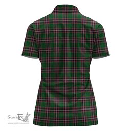 Scottish MacFarlane Hunting Clan Tartan Polo Shirt with Family Crest For Women, Women's Scottish Polo Shirt Scottish Plaid Tartan Plaid - ScotsTee - scotstee.com