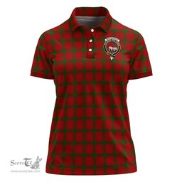 Scottish MacDonald of Sleat Clan Tartan Polo Shirt with Family Crest For Women, Women's Scottish Polo Shirt Scottish Plaid Tartan Plaid - ScotsTee - scotstee.com