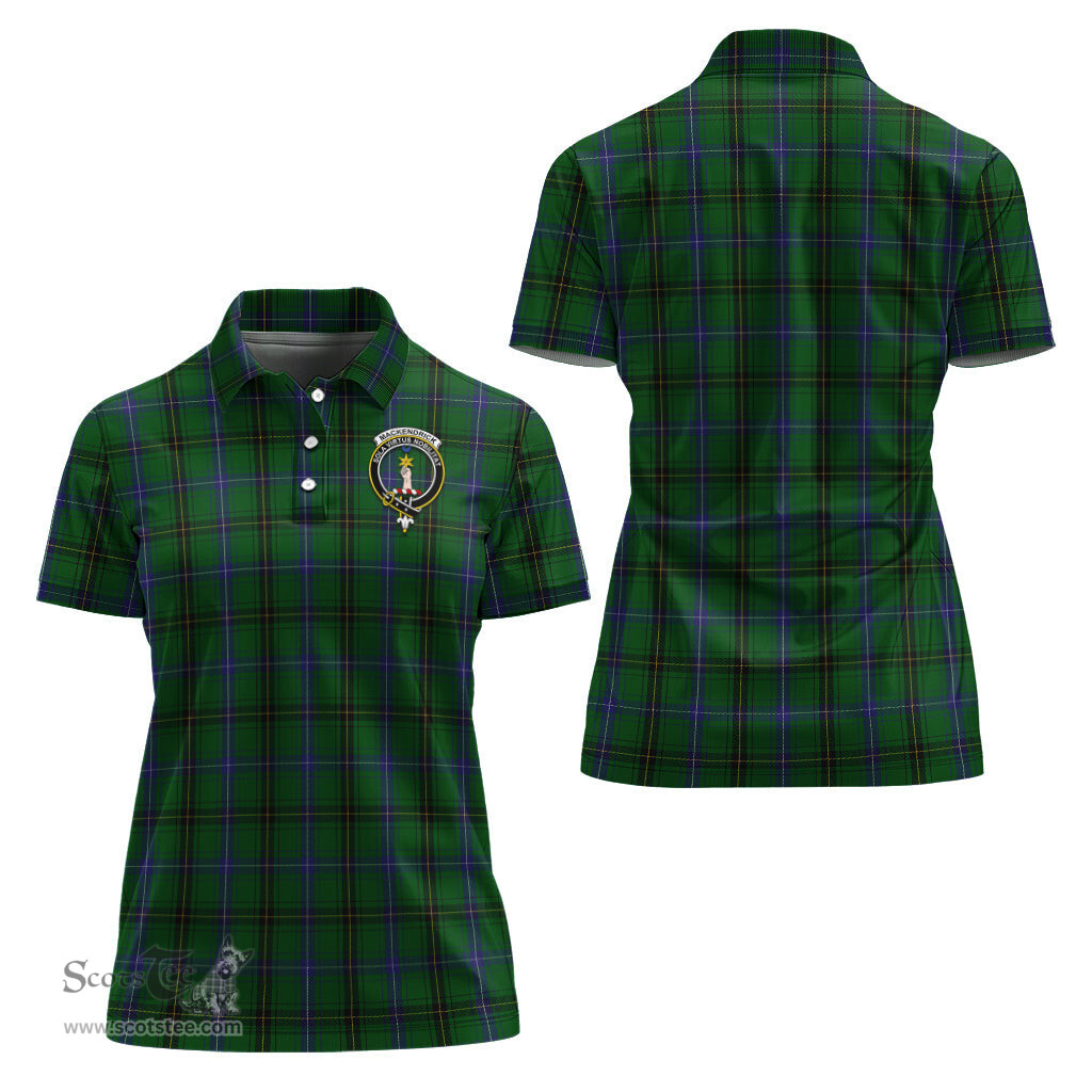 Scottish MacKendrick Clan Tartan Polo Shirt with Family Crest For Women, Women's Scottish Polo Shirt Scottish Plaid Tartan Plaid - ScotsTee - scotstee.com