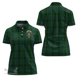 Scottish MacKendrick Clan Tartan Polo Shirt with Family Crest For Women, Women's Scottish Polo Shirt Scottish Plaid Tartan Plaid - ScotsTee - scotstee.com
