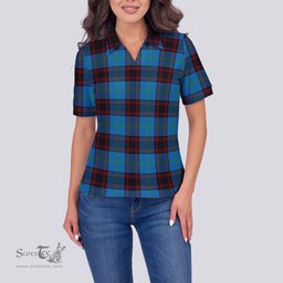 Scottish Wedderburn Clan Tartan Polo Shirt For Women, Women's Scottish Polo Shirt Scottish Plaid Tartan Plaid - ScotsTee - scotstee.com