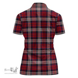 Scottish MacDonald Dress Irish Clan Tartan Polo Shirt with Family Crest For Women, Women's Scottish Polo Shirt Scottish Plaid Tartan Plaid - ScotsTee - scotstee.com