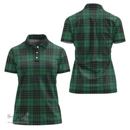 Scottish MacLean Hunting Ancient Clan Tartan Polo Shirt For Women, Women's Scottish Polo Shirt Scottish Plaid Tartan Plaid - ScotsTee - scotstee.com