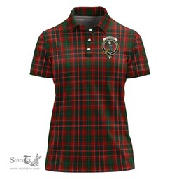 Scottish MacInnes Hastie Clan Tartan Polo Shirt with Family Crest For Women, Women's Scottish Polo Shirt Scottish Plaid Tartan Plaid - ScotsTee - scotstee.com