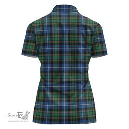 Scottish MacRae Hunting Ancient Clan Tartan Polo Shirt with Family Crest For Women, Women's Scottish Polo Shirt Scottish Plaid Tartan Plaid - ScotsTee - scotstee.com