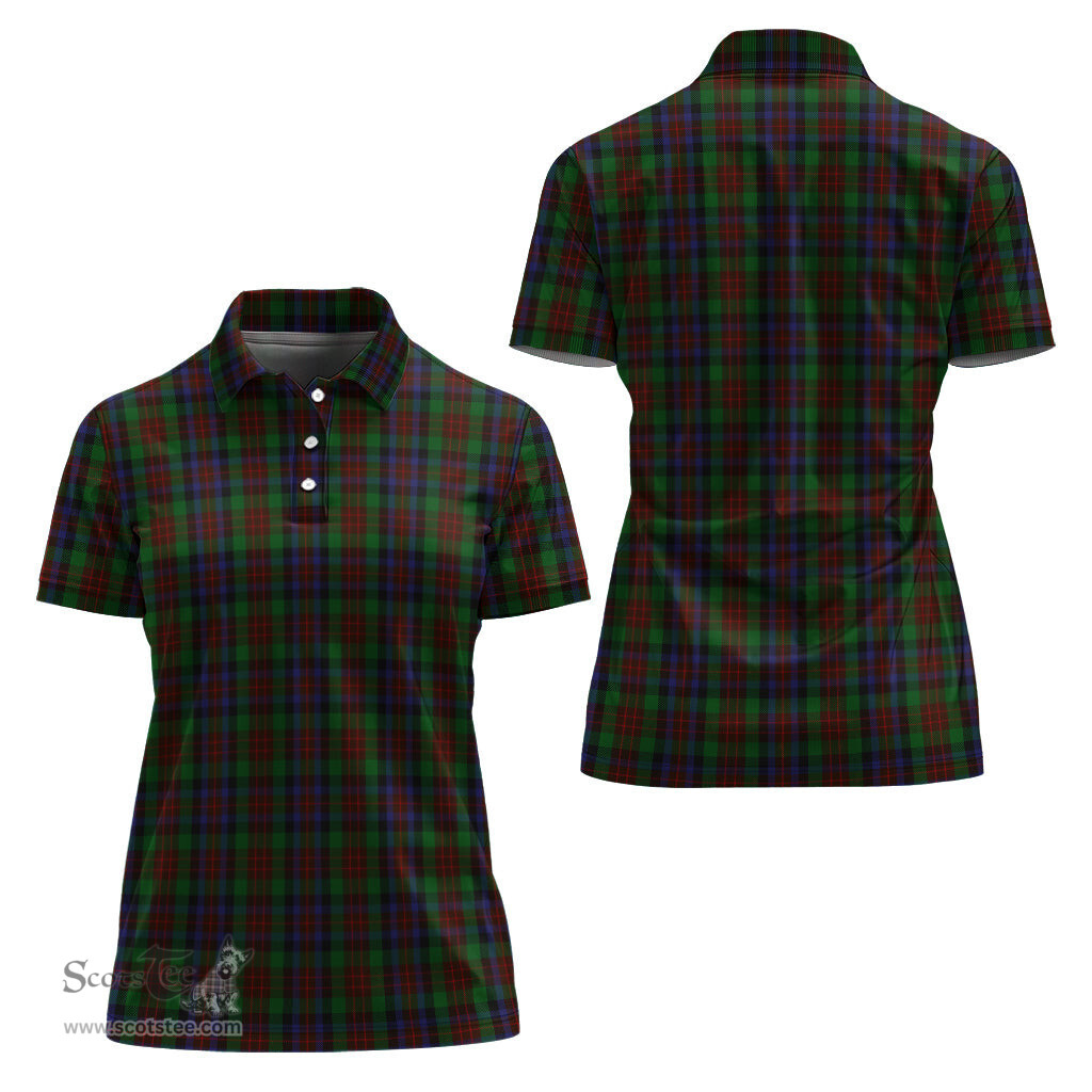 Scottish MacDuff Hunting Clan Tartan Polo Shirt For Women, Women's Scottish Polo Shirt Scottish Plaid Tartan Plaid - ScotsTee - scotstee.com