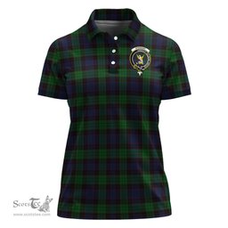 Scottish Stewart Old Clan Tartan Polo Shirt with Family Crest For Women, Women's Scottish Polo Shirt Scottish Plaid Tartan Plaid - ScotsTee - scotstee.com