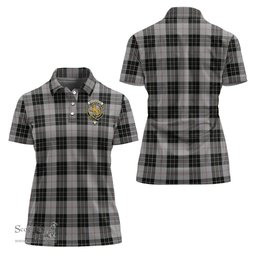 Scottish MacPherson Dress Clan Tartan Polo Shirt with Family Crest For Women, Women's Scottish Polo Shirt Scottish Plaid Tartan Plaid - ScotsTee - scotstee.com