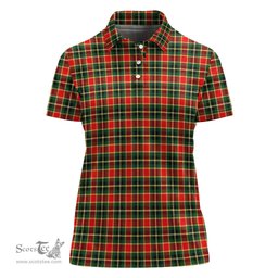Scottish MacLachlan Hunting Modern Clan Tartan Polo Shirt For Women, Women's Scottish Polo Shirt Scottish Plaid Tartan Plaid - ScotsTee - scotstee.com