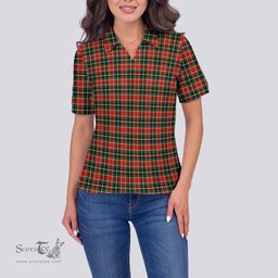 Scottish MacLachlan Hunting Modern Clan Tartan Polo Shirt For Women, Women's Scottish Polo Shirt Scottish Plaid Tartan Plaid - ScotsTee - scotstee.com