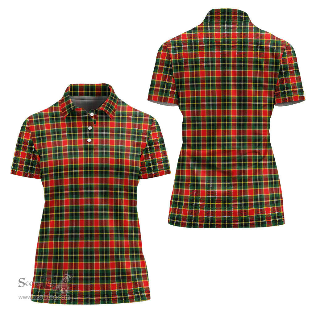 Scottish MacLachlan Hunting Modern Clan Tartan Polo Shirt For Women, Women's Scottish Polo Shirt Scottish Plaid Tartan Plaid - ScotsTee - scotstee.com
