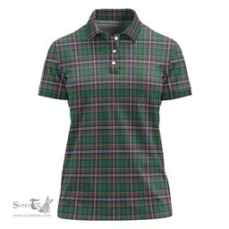Scottish MacFarlane Hunting Ancient Clan Tartan Polo Shirt For Women, Women's Scottish Polo Shirt Scottish Plaid Tartan Plaid - ScotsTee - scotstee.com