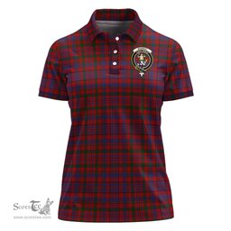 Scottish Murray of Tullibardine Clan Tartan Polo Shirt with Family Crest For Women, Women's Scottish Polo Shirt Scottish Plaid Tartan Plaid - ScotsTee - scotstee.com