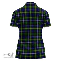 Scottish MacNeil of Barra Modern Clan Tartan Polo Shirt with Family Crest For Women, Women's Scottish Polo Shirt Scottish Plaid Tartan Plaid - ScotsTee - scotstee.com