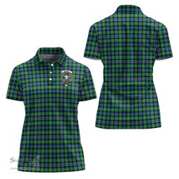 Scottish Murray of Atholl Ancient Clan Tartan Polo Shirt with Family Crest For Women, Women's Scottish Polo Shirt Scottish Plaid Tartan Plaid - ScotsTee - scotstee.com