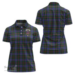 Scottish Ogilvie (Ogilvy) Hunting Modern Clan Tartan Polo Shirt with Family Crest For Women, Women's Scottish Polo Shirt Scottish Plaid Tartan Plaid - ScotsTee - scotstee.com