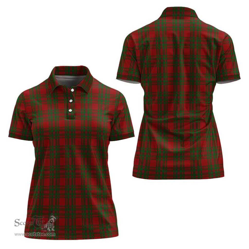 Scottish MacIntosh Red Clan Tartan Polo Shirt For Women, Women's Scottish Polo Shirt Scottish Plaid Tartan Plaid - ScotsTee - scotstee.com