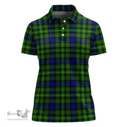 Scottish Rollo Modern Clan Tartan Polo Shirt For Women, Women's Scottish Polo Shirt Scottish Plaid Tartan Plaid - ScotsTee - scotstee.com