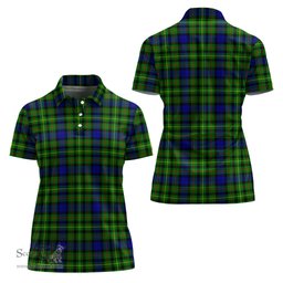 Scottish Rollo Modern Clan Tartan Polo Shirt For Women, Women's Scottish Polo Shirt Scottish Plaid Tartan Plaid - ScotsTee - scotstee.com