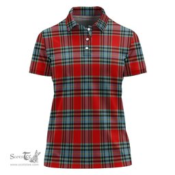 Scottish MacLeay Clan Tartan Polo Shirt For Women, Women's Scottish Polo Shirt Scottish Plaid Tartan Plaid - ScotsTee - scotstee.com