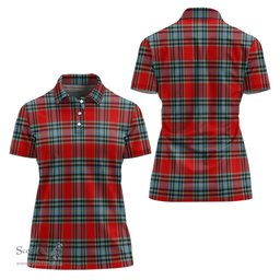 Scottish MacLeay Clan Tartan Polo Shirt For Women, Women's Scottish Polo Shirt Scottish Plaid Tartan Plaid - ScotsTee - scotstee.com