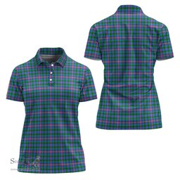 Scottish Pitcairn Hunting Clan Tartan Polo Shirt For Women, Women's Scottish Polo Shirt Scottish Plaid Tartan Plaid - ScotsTee - scotstee.com