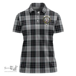 Scottish MacRae Dress Clan Tartan Polo Shirt with Family Crest For Women, Women's Scottish Polo Shirt Scottish Plaid Tartan Plaid - ScotsTee - scotstee.com