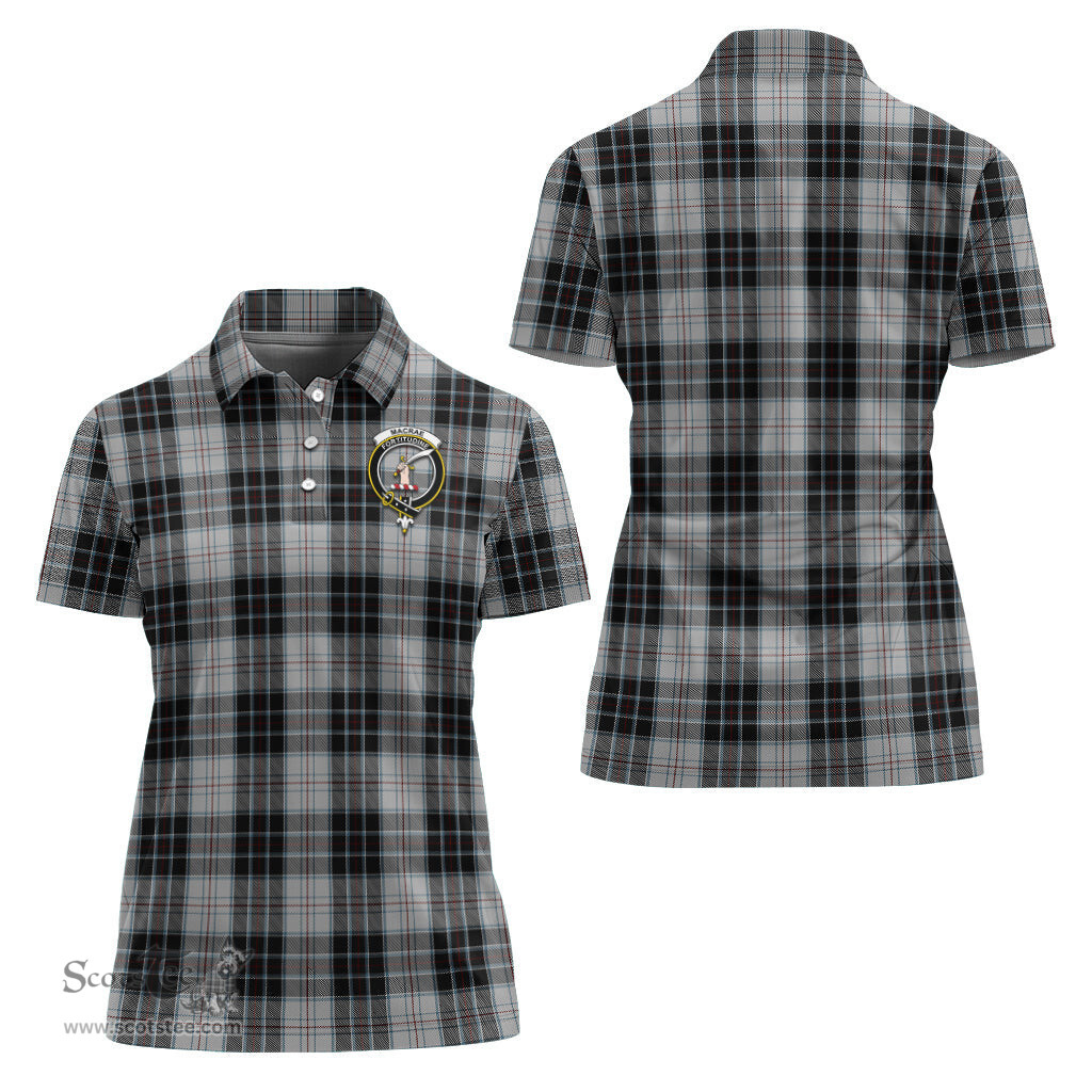 Scottish MacRae Dress Clan Tartan Polo Shirt with Family Crest For Women, Women's Scottish Polo Shirt Scottish Plaid Tartan Plaid - ScotsTee - scotstee.com