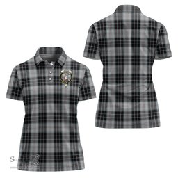 Scottish MacRae Dress Clan Tartan Polo Shirt with Family Crest For Women, Women's Scottish Polo Shirt Scottish Plaid Tartan Plaid - ScotsTee - scotstee.com