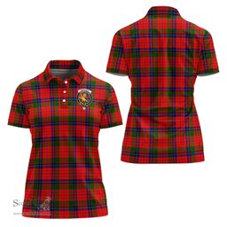 Scottish Nicolson Modern Clan Tartan Polo Shirt with Family Crest For Women, Women's Scottish Polo Shirt Scottish Plaid Tartan Plaid - ScotsTee - scotstee.com