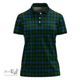 Scottish MacKay Modern Clan Tartan Polo Shirt For Women, Women's Scottish Polo Shirt Scottish Plaid Tartan Plaid - ScotsTee - scotstee.com