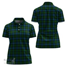 Scottish MacKay Modern Clan Tartan Polo Shirt For Women, Women's Scottish Polo Shirt Scottish Plaid Tartan Plaid - ScotsTee - scotstee.com
