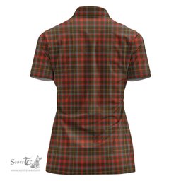 Scottish MacKintosh Hunting Weathered Clan Tartan Polo Shirt with Family Crest For Women, Women's Scottish Polo Shirt Scottish Plaid Tartan Plaid - ScotsTee - scotstee.com