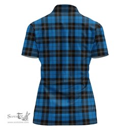 Scottish Ramsay Blue Ancient Clan Tartan Polo Shirt For Women, Women's Scottish Polo Shirt Scottish Plaid Tartan Plaid - ScotsTee - scotstee.com