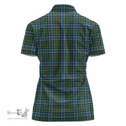 Scottish Ogilvie (Ogilvy) Hunting Ancient Clan Tartan Polo Shirt with Family Crest For Women, Women's Scottish Polo Shirt Scottish Plaid Tartan Plaid - ScotsTee - scotstee.com