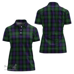 Scottish Rose Hunting Clan Tartan Polo Shirt For Women, Women's Scottish Polo Shirt Scottish Plaid Tartan Plaid - ScotsTee - scotstee.com