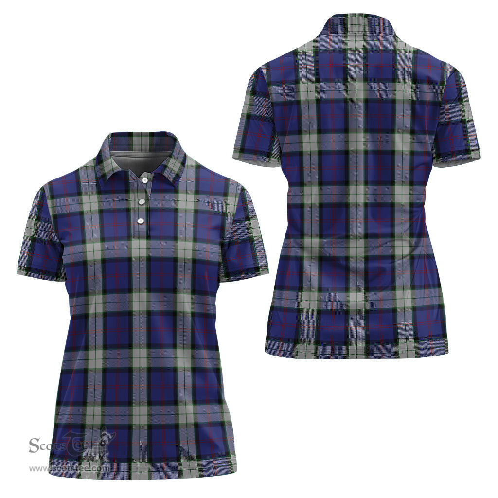 Scottish Sinclair Dress Clan Tartan Polo Shirt For Women, Women's Scottish Polo Shirt Scottish Plaid Tartan Plaid - ScotsTee - scotstee.com