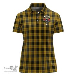 Scottish MacLeod Clan Tartan Polo Shirt with Family Crest For Women, Women's Scottish Polo Shirt Scottish Plaid Tartan Plaid - ScotsTee - scotstee.com
