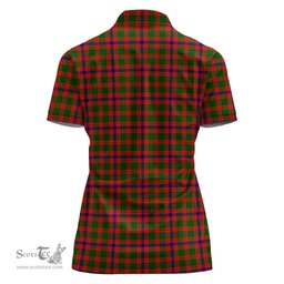 Scottish Skene Modern Clan Tartan Polo Shirt with Family Crest For Women, Women's Scottish Polo Shirt Scottish Plaid Tartan Plaid - ScotsTee - scotstee.com