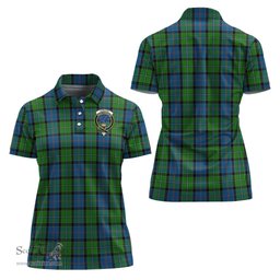 Scottish Stirling Clan Tartan Polo Shirt with Family Crest For Women, Women's Scottish Polo Shirt Scottish Plaid Tartan Plaid - ScotsTee - scotstee.com